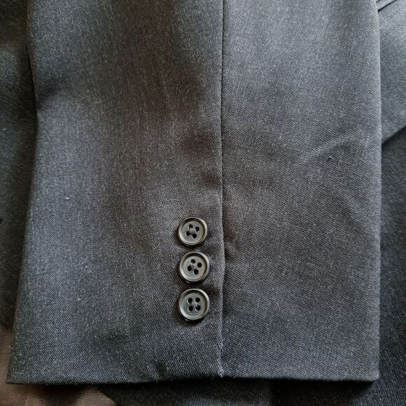 Tallia Uomo Sport Coat Super 100s Luxury Wool Dark Gray Business Blazer Mens 54L - Picture 12 of 16